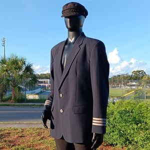 Crew Outfitters  Men's (3) Stripe Co-Pilot or Second in Command Uniform Blazer